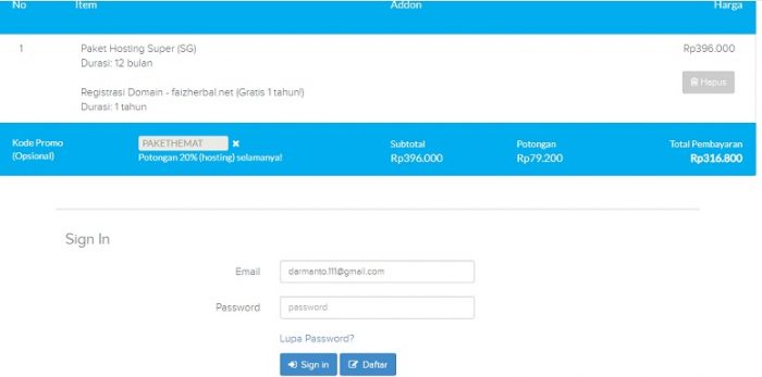 paket domain dan hosting