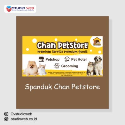 portofolio spanduk chan petstore