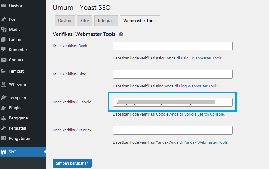 Cara daftar Google webmaster