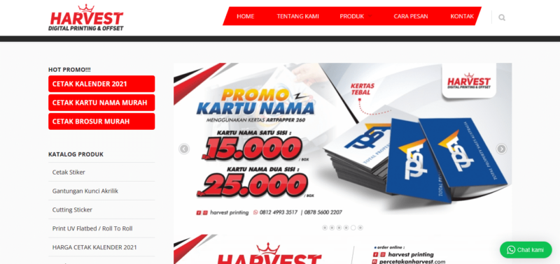 Portofolio Studio Web Harvest Printing