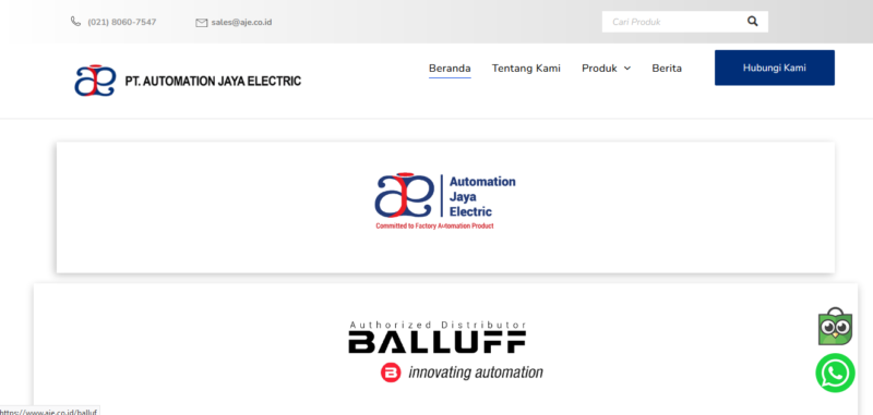 Portofolio Studio Web PT Automation Jaya Electric