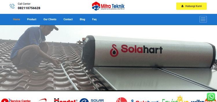 Portofolio Studio Web Service Center Pemanas Air