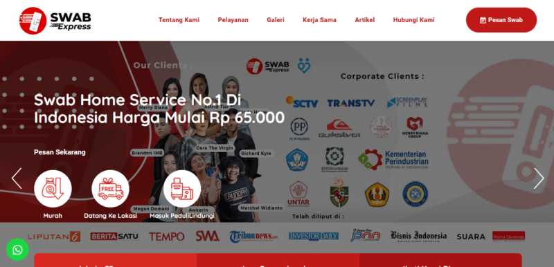Portofolio Studio Web Swab Express
