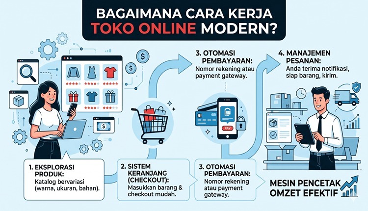 cara kerja toko online